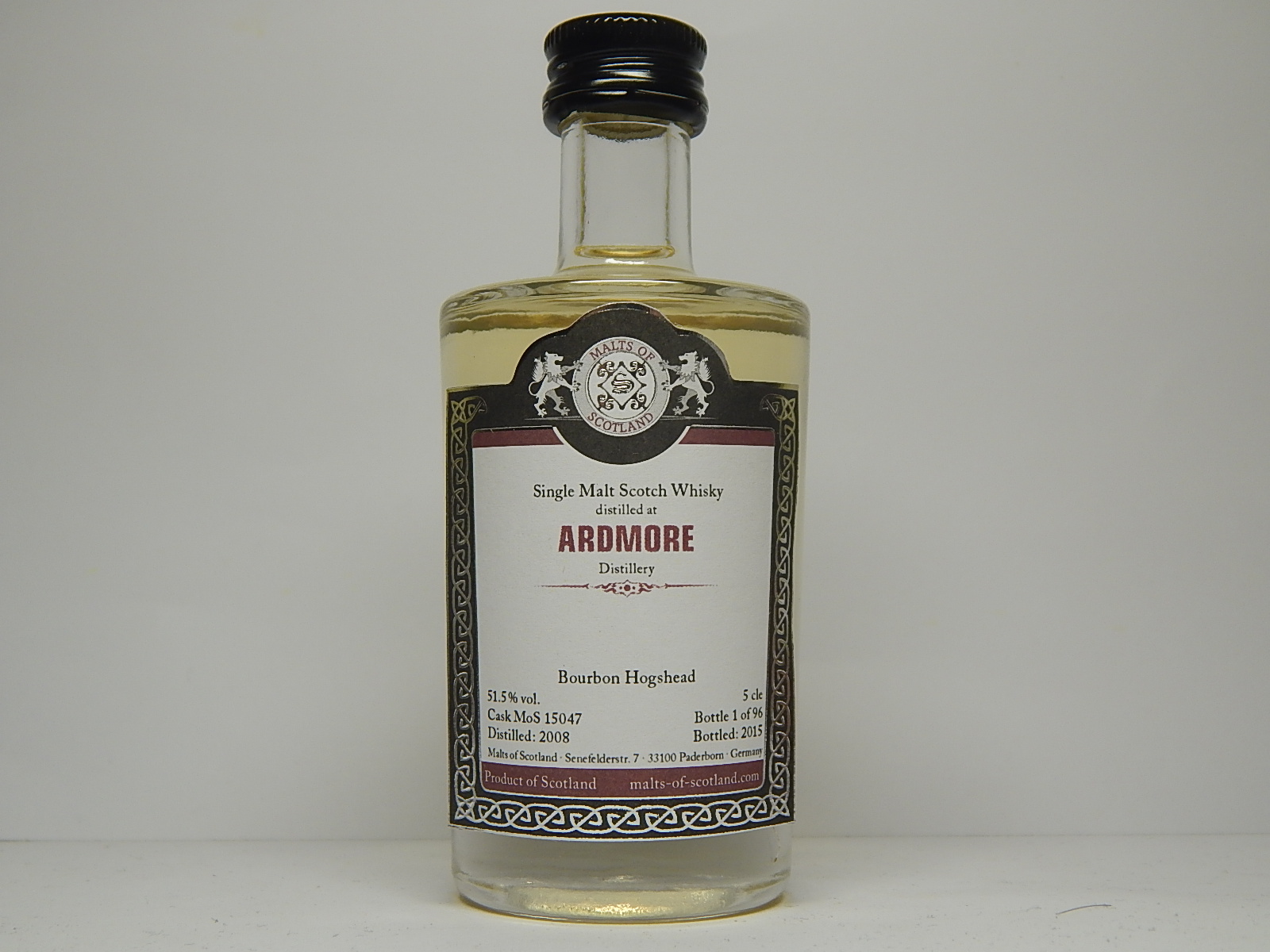 Bourbon Hogshead SMSW 7yo 2008-2015 "Malts of Scotland" 5cle 51,5%vol. 