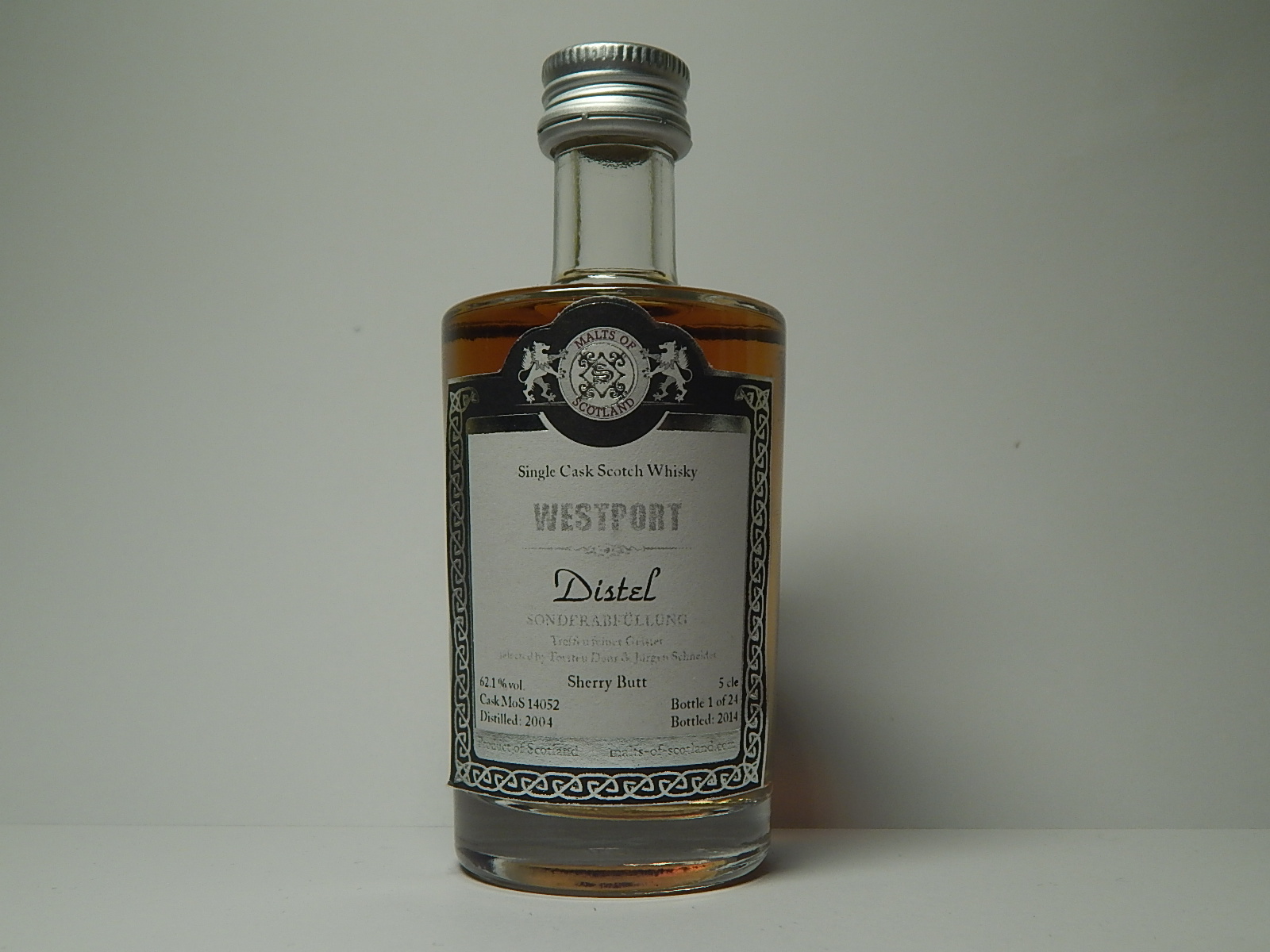 WESTPORT DISTEL Sherry Butt SCSW 10yo 2004-2014 "Malts of Scotland" 5cle 62,1%vol. 