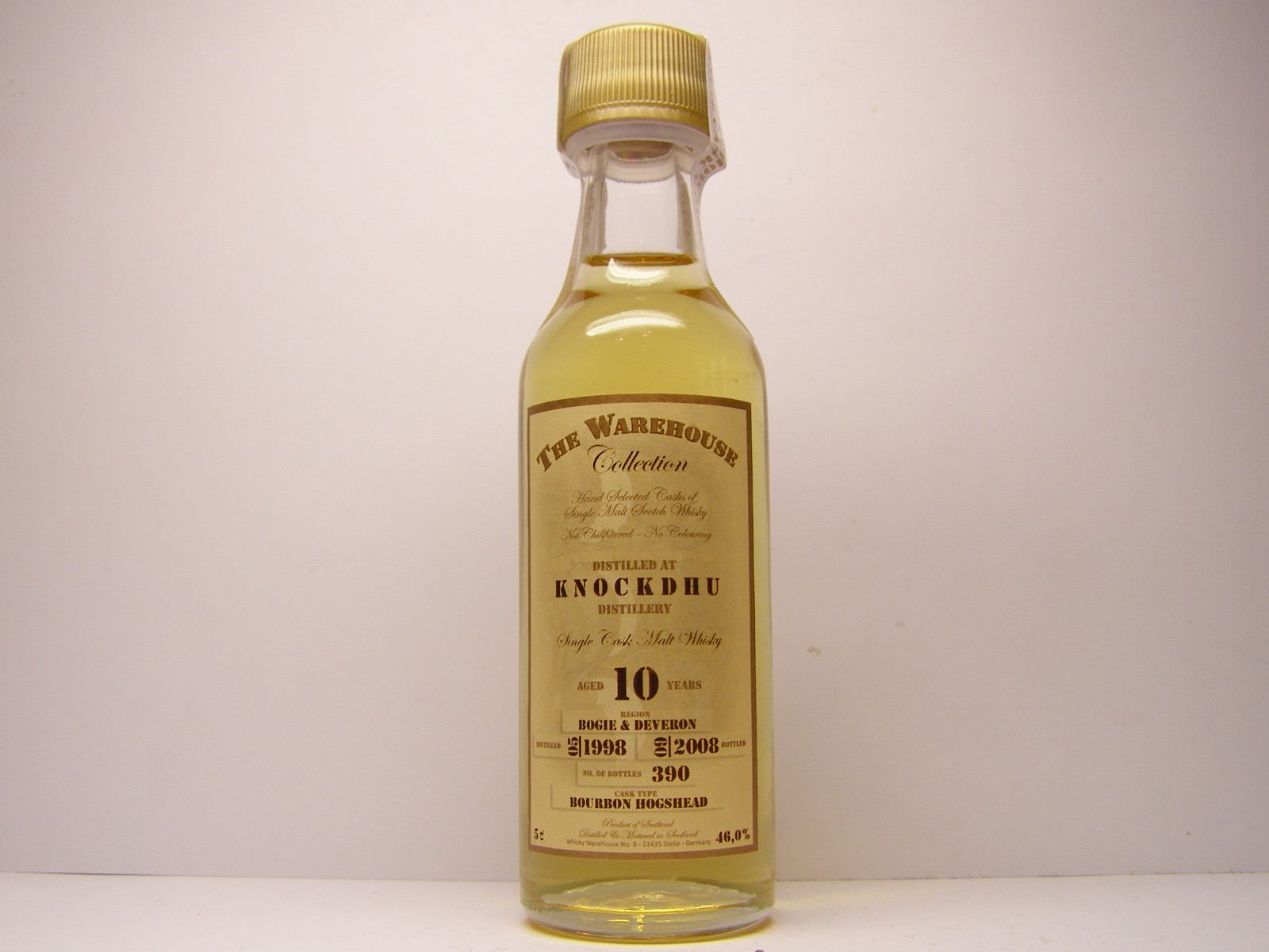 SCMW 10yo 1998-2008 "The Warehouse Collection" 5cl 46% 