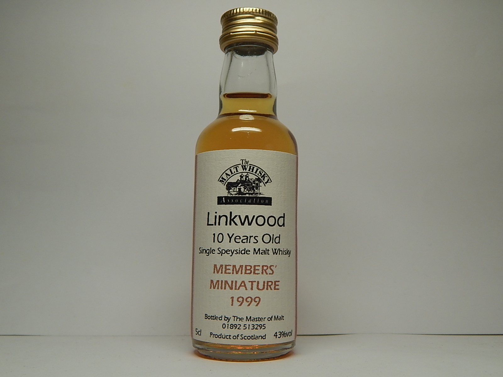 Member´s Miniature SSMW 10yo 1999 "Malt Whisky Association" 5cl 43%vol