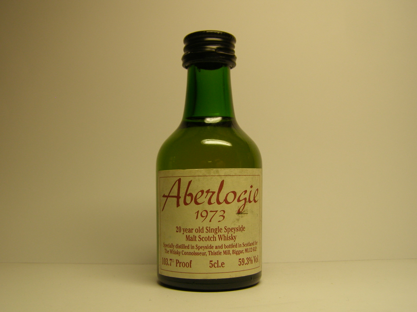 ABERLOGIE SSMSW 20yo 1973 "Whisky Connoisseur" 5cl.e 59,3%Vol 103.7´Proof