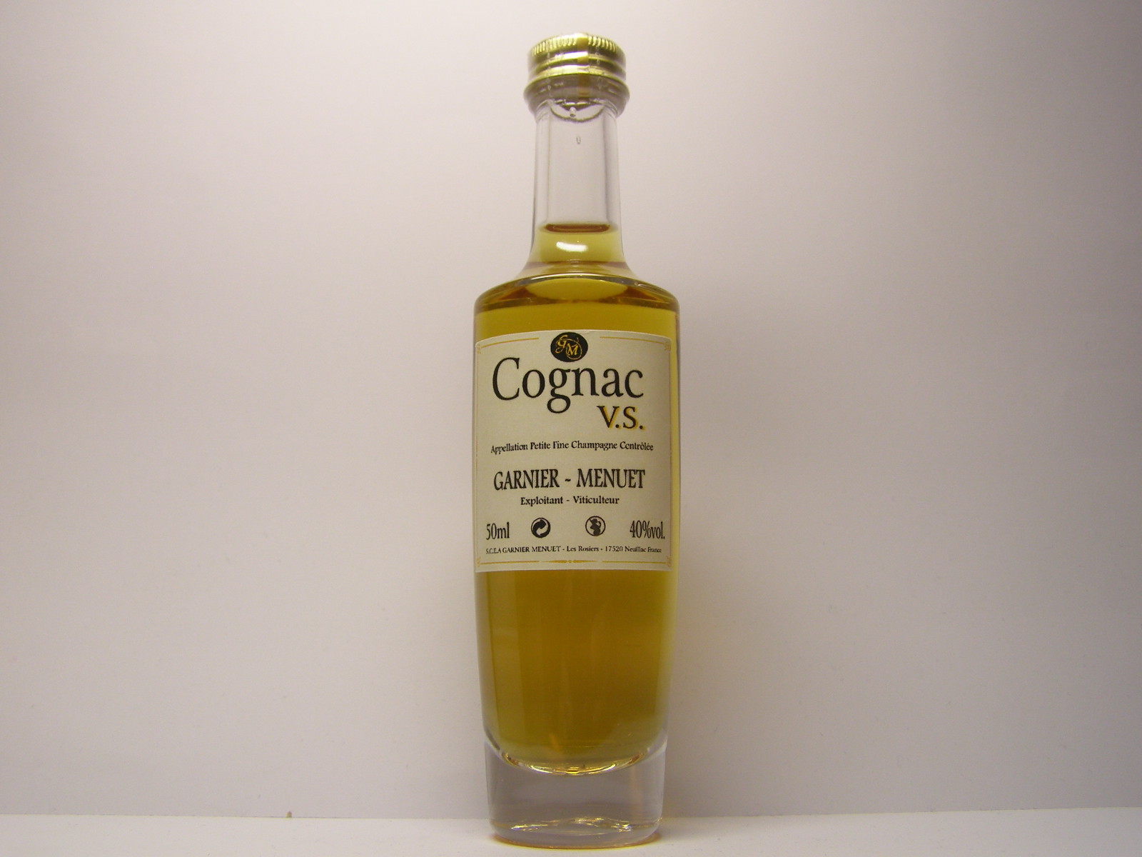 GARNIER - MENUET V.S. Petite Fine Champagne Cognac