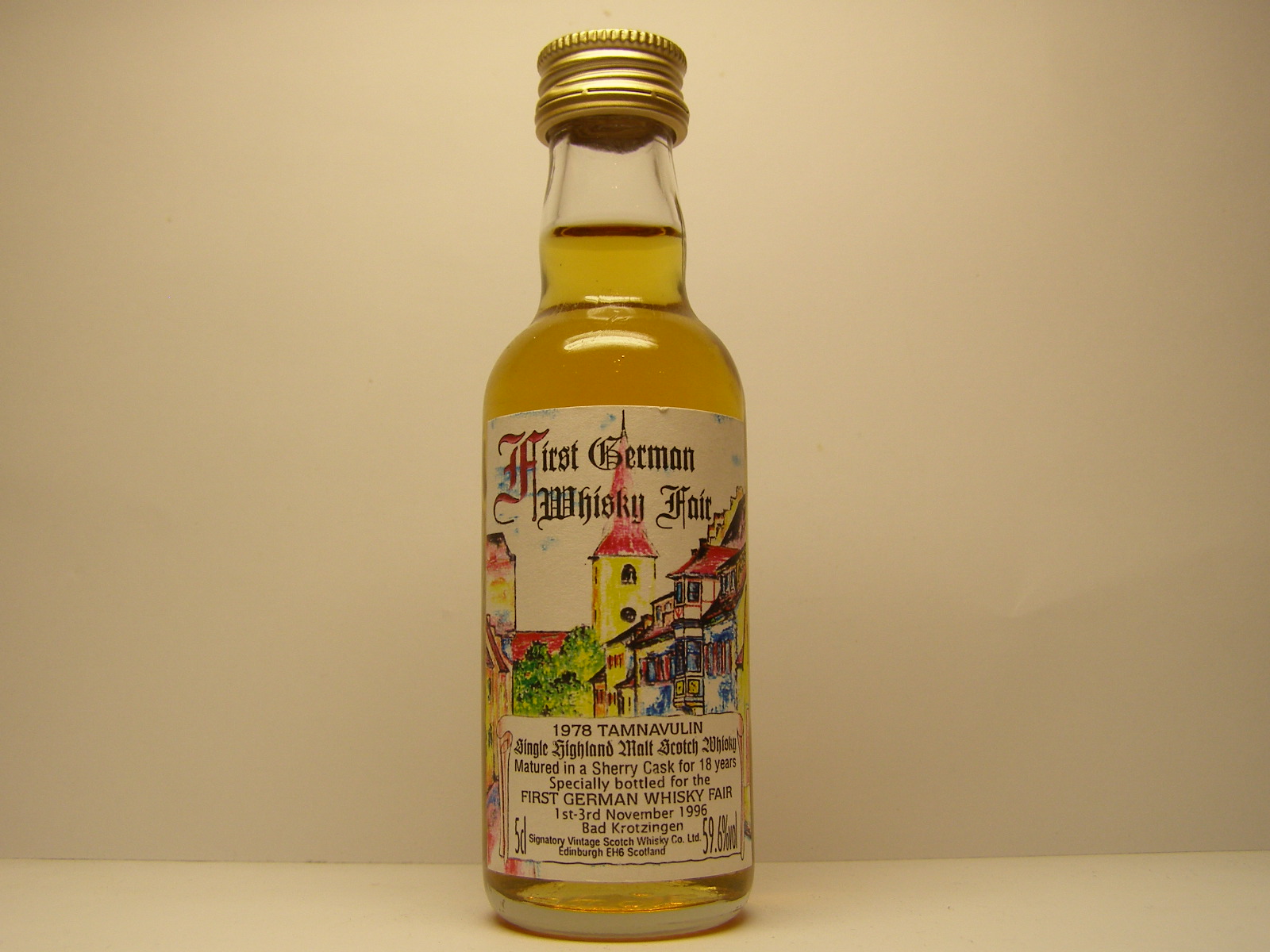 First German Whisky Fair SHMSW 18yo 1978-1996 "Signatory Vintage" 5cl 59,6%vol 